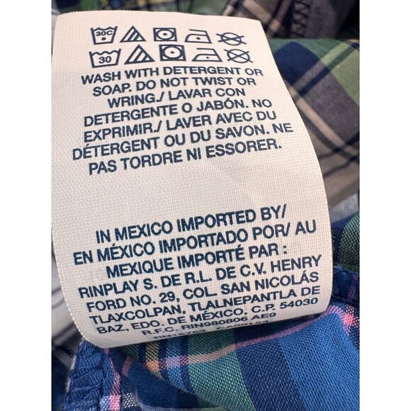 Polo Ralph Lauren Men's Size M Multicolor Plaid Short Sleeve Button-Up Shirt - Picture 11 of 11